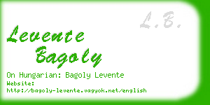 levente bagoly business card